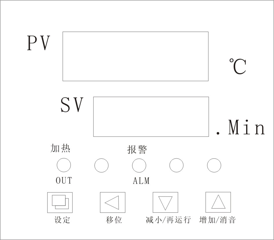 真空干燥箱面板指示图